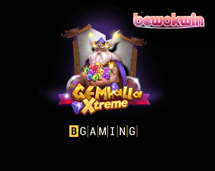 Tampilan visual slot Gemhalla Xtreme dengan tema Dewa Thor dan simbol mitologi Nordik